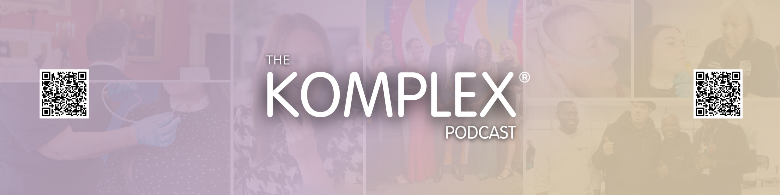 Komplex Podcast banner promoting community care and support podcast by Komplex Community